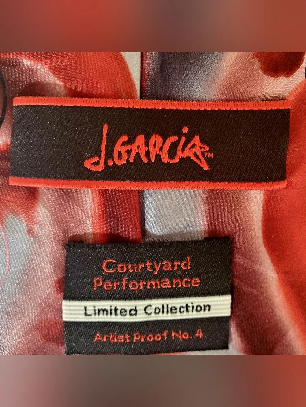 Jerry Garcia Abstract Artwork Silk Necktie Courtyard Performance Ltd Collection